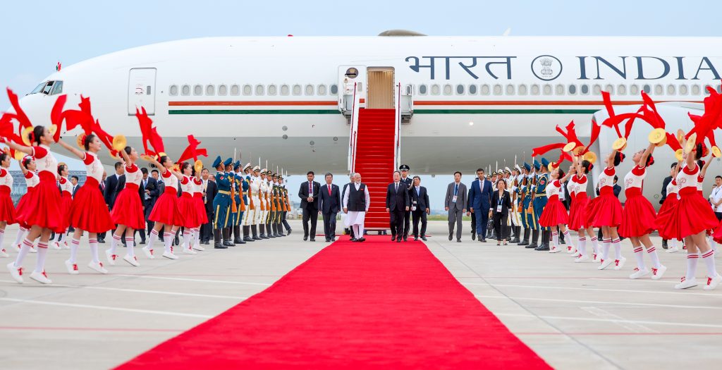 grand welcome : PM Modi received a grand welcome in China with Vande Mataram slogans