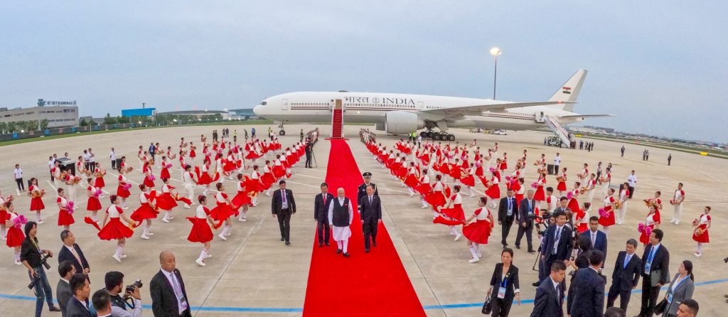 grand welcome : PM Modi received a grand welcome in China with Vande Mataram slogans