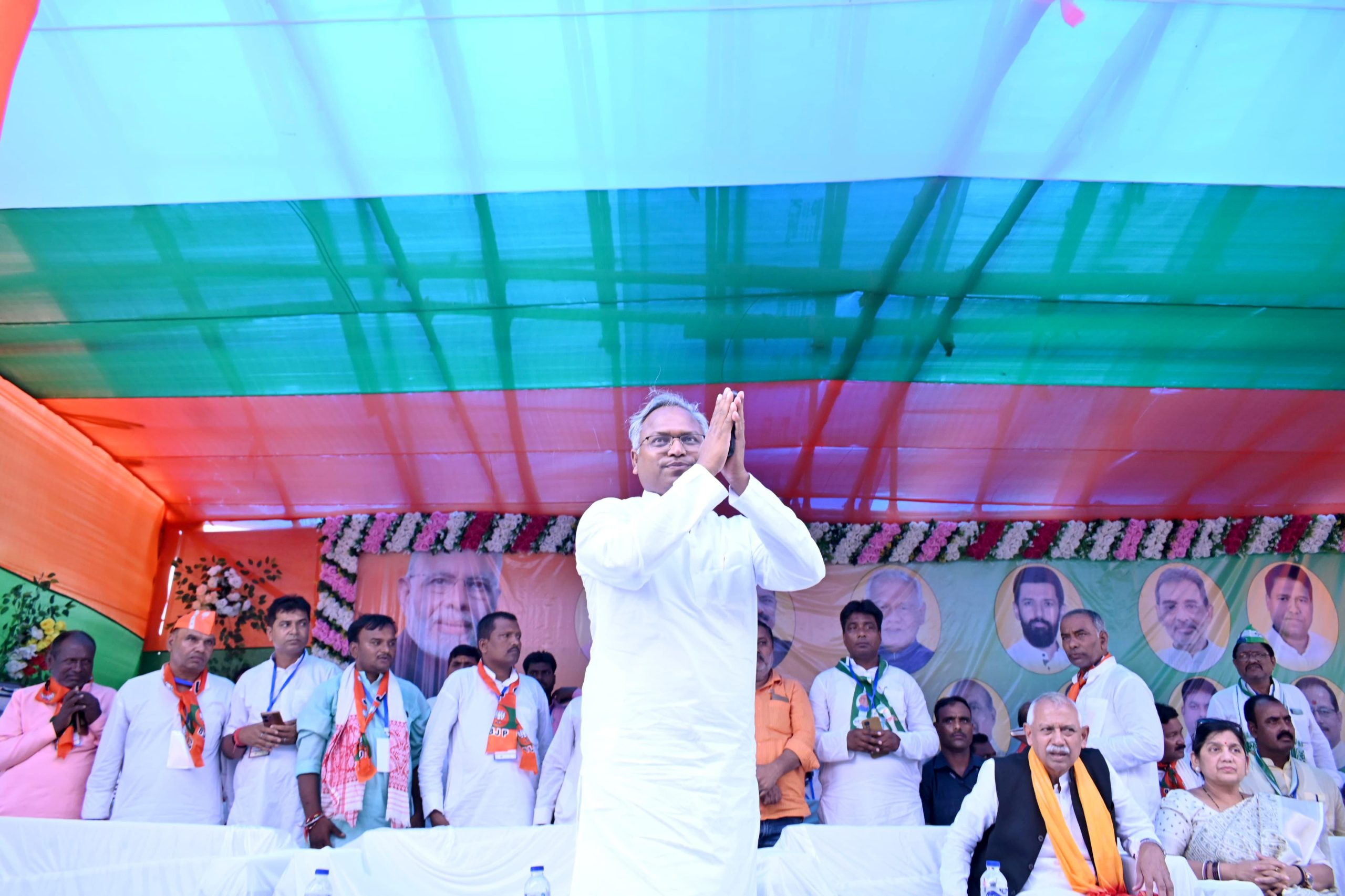 Madhubani : JDU national general secretary Manish Verma roared in Madhubani, said- Opposition will be defeated in the storm of NDA