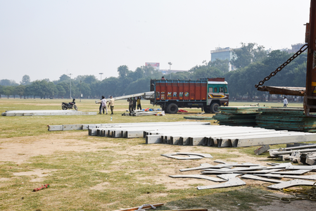 Grand preparations underway for Bihar CM swearing-in ceremony at Gandhi Maidan. Public and dignitaries invited to attend the event