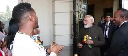 PM Modi Ethiopia Visit: Grand Welcome by Indian Community in Addis Ababa