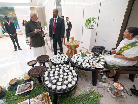 PM Modi Ethiopia Visit: Grand Welcome by Indian Community in Addis Ababa