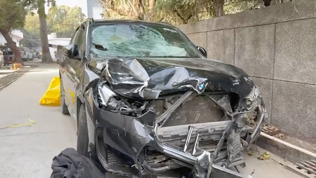 Noida BMW Car Kills Cyclist in Speeding Accident