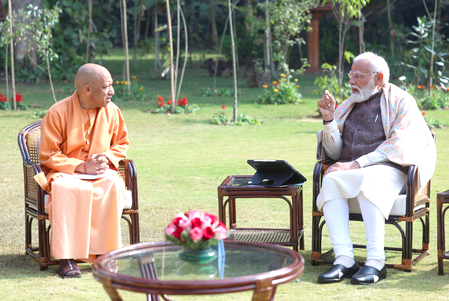 Yogi Modi Meeting: CM Yogi Adityanath Meets PM Modi to Boost UP Development