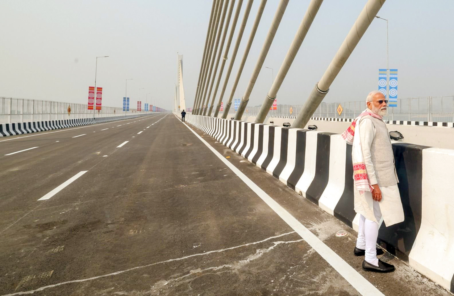 Brahmaputra Bridge Inauguration: PM Modi Opens Kumar Bhaskar Varma Setu in Guwahati