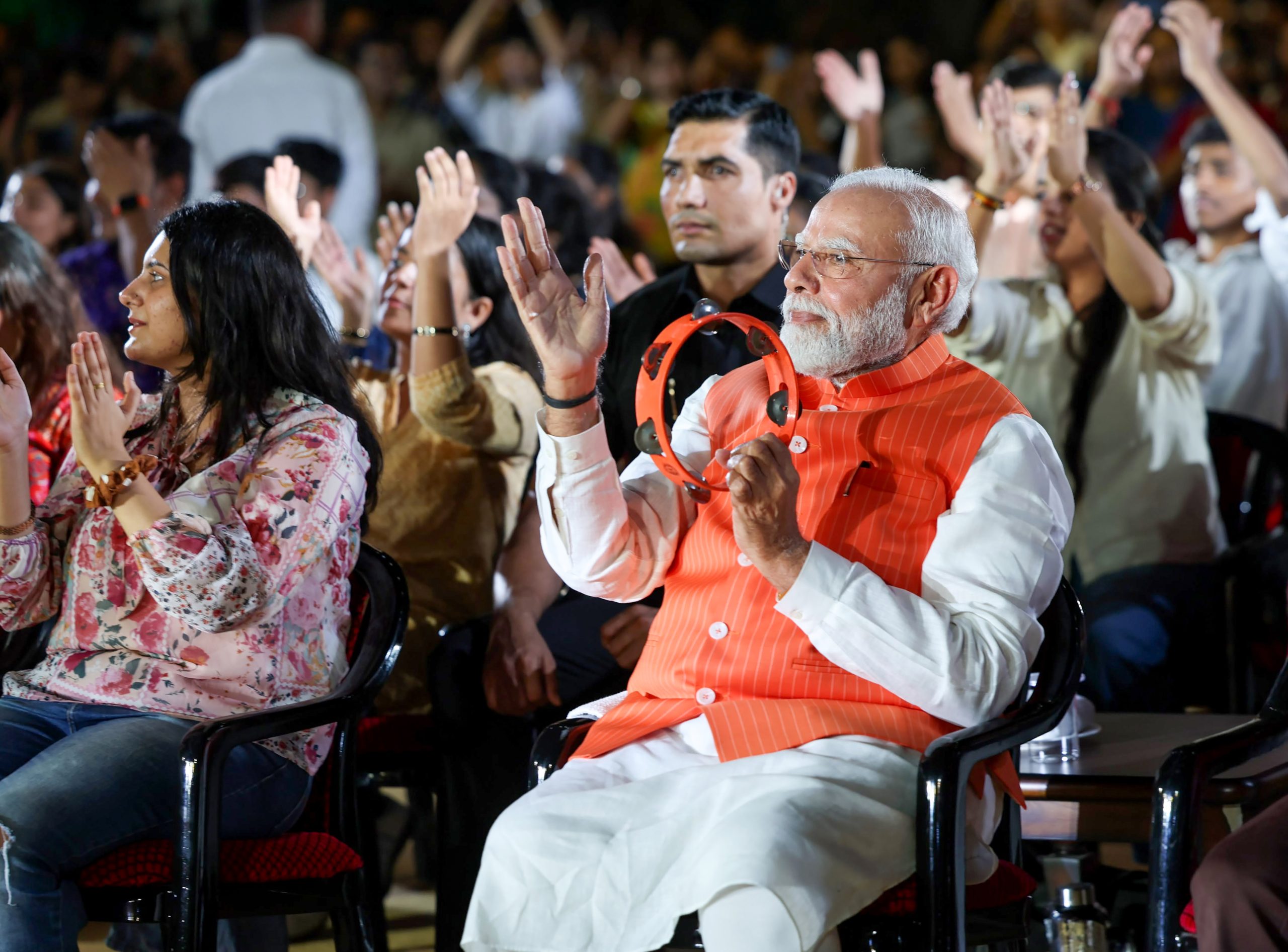 PM Modi Joins Gen-Z at Bhajan Clubbing Event in Delhi